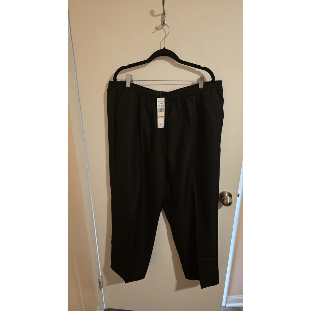 Alfred Dunner Pants Womens Plus Size 24W Proportioned Short Black Pull on Casual